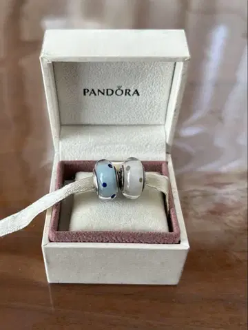 PANDORA 판도라 무라노 유리 참 2개 세트