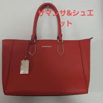 Samantha & chouette 빨간색 토트백 A4 가능