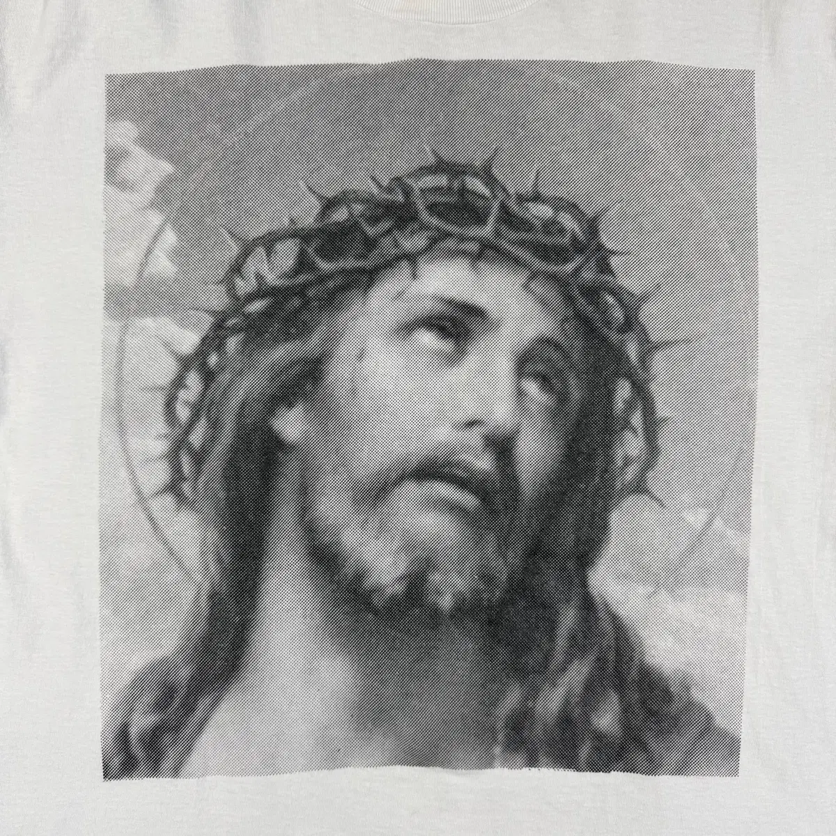 ARCHAIC SMILE Jesus Christ Print T-shirt