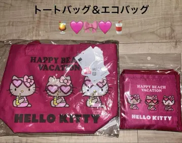 [새상품] Hello Kitty 토트백 에코백 핑크 일광화상 키티