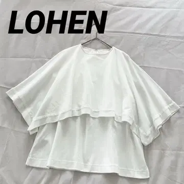 로헨 LOHEN 스퀘어 케이프 티셔츠 F 화이트