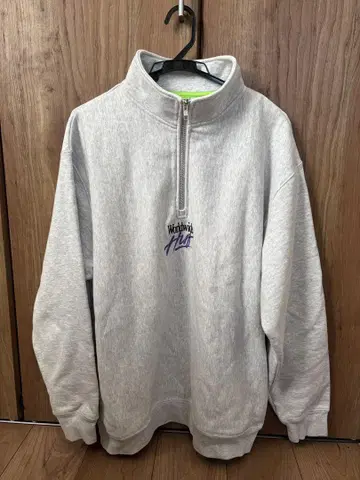 HUF 하프 지퍼 맨투맨 그레이