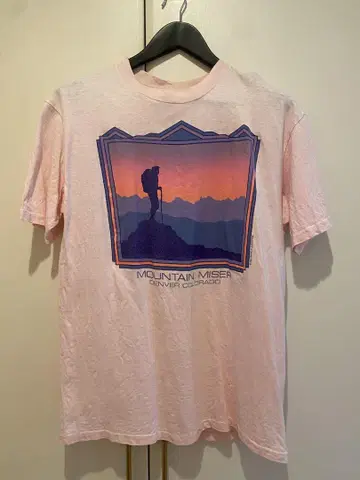 1990년대 'Hanes' 티셔츠 핑크 US제 L