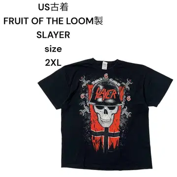FRUIT OF THE LOOM SLAYER 밴딩 티셔츠 2XL 블랙