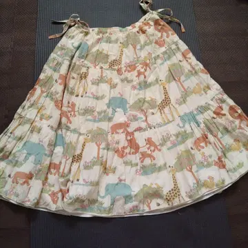 제인 마플 스커트 동물 패턴 길이 약 65cm
