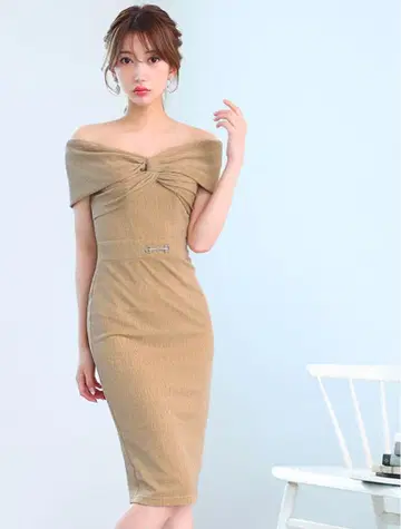 Veautt 드레스 베이지