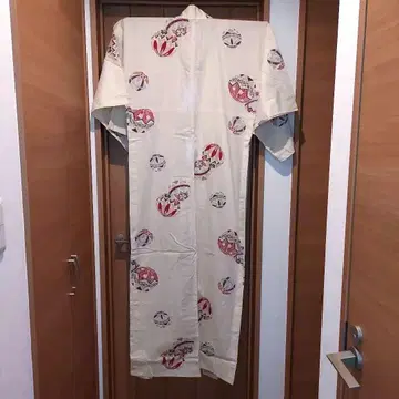 마리 무늬 유카타 아이보리 크림색