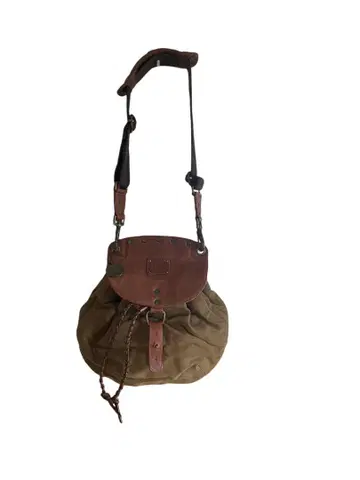 Will leather goods 캔버스 가죽 숄더백