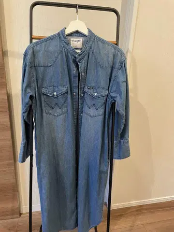 Wrangler 데님 셔츠 원피스 긴팔