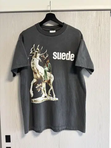 suede 스웨이드 밴딩 티셔츠 USED 가공