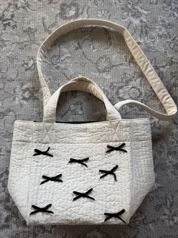 gypsohila 리본 백 타운 백 Town Bag (S) 화이트