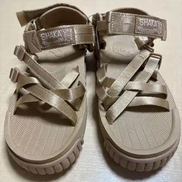 SHAKA 스포츠 샌들 베이지 미사용 새상품 23cm