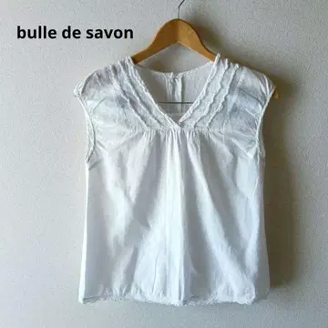 bulle de savon 블라우스 코튼 린넨 프릴 레이스