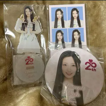 AKB48 사코 유메미 캔뱃지 아크릴 스탠드 포토 카드 3세트
