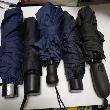 접이식 우산 5개 세트 네이비 블랙