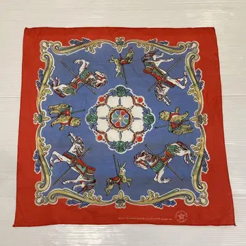 NOS 80s 회전목마 빈티지 반다나 빈티지 USA제