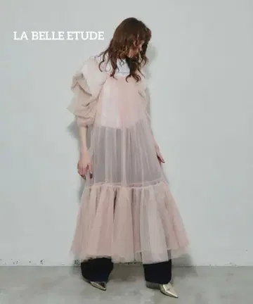 J1U by LA BELLE ETUDE 개더 슬리브 시스루 원피스