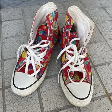 CONVERSE 올스타 US 레트로 퍼시픽 HI 후르츠 패턴 레드