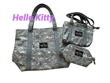 [거의 미사용] Hello Kitty 토트백 3세트 블루