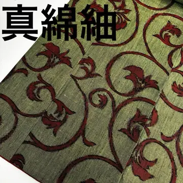 마면 명주 당초 무늬 가스리 패턴 세련된 명주 순수 실크 U-6590