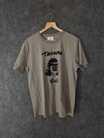 Tacoma Fuji Records 티셔츠 L 사이즈 베이지 타코마 후지