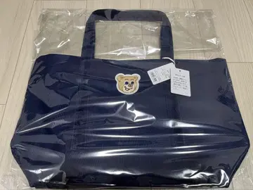 빅 사이즈 러브라리 바이 페이 올드 테디 와펜 토트백 네이비