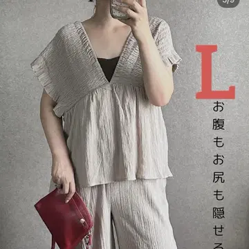 시마무라 Laxdantia 셔링 살로펫 페플럼 L 베이지