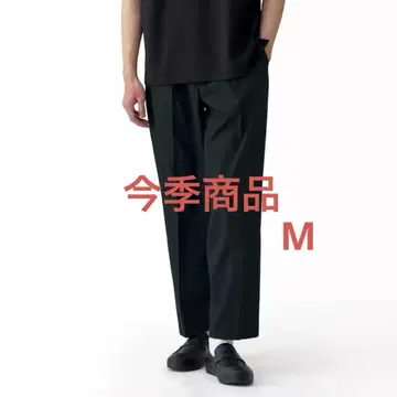 MUJI 신사 통풍 턱 테이퍼드 팬츠 M