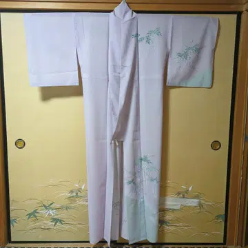 연보라색 등나무꽃 여름 기모노 호몬기
