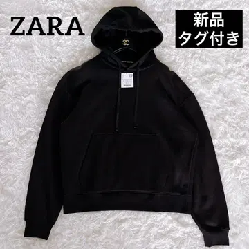 택 포함 새상품 [ ZARA ] 후드티 블랙 L 사이즈 속기모