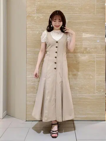 WILLSELECTION 원피스 리본 베이지