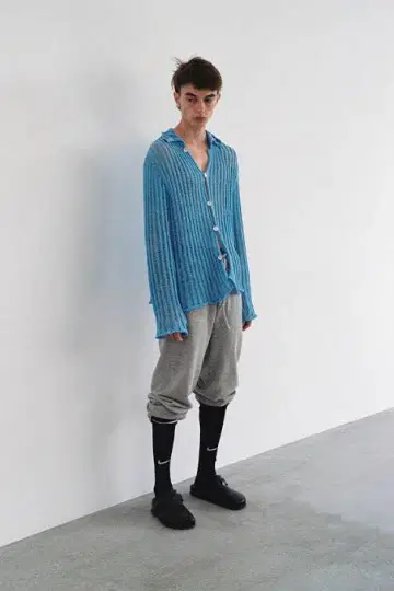 NVRFRGT 23SS COTTON OPEN KNIT CARDIGAN