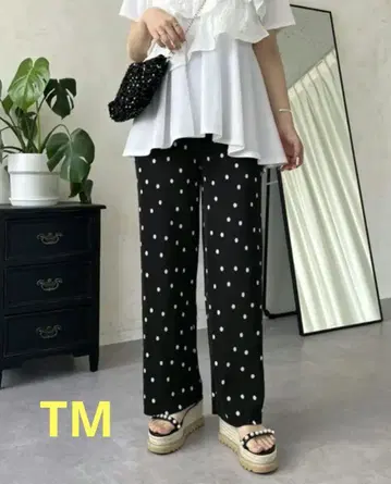 prose verse 포켓 부착 랜덤 도트 플리츠 팬츠 TM 사이즈