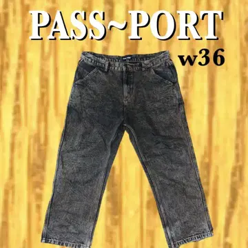 PASS~PORT w36 데님 팬츠 passport 여권 구제 의류