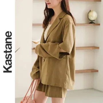 새상품 Kastane 카스타네 컷 아웃 자켓 카멜 2WAY