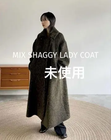 클레인 믹스 샤기 레이디 코트