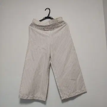 갤러리 바이 스트라이프 베이지 와이드 팬츠
