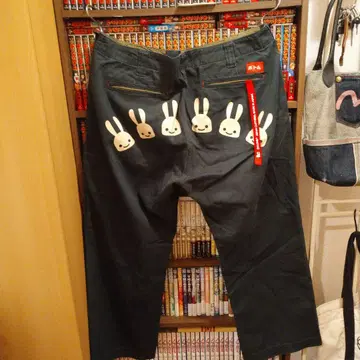 CUNE 6연 토끼 네이비 치노 팬츠 L