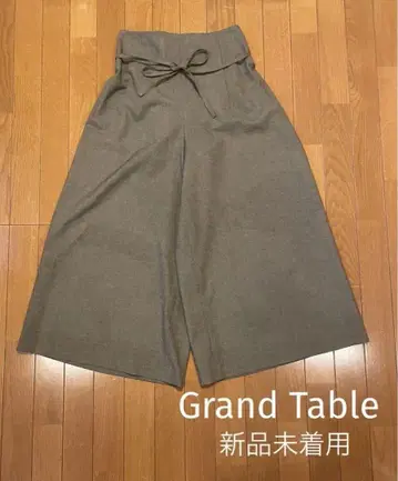 Grand Table 브라운 리본 포함 와이드 팬츠