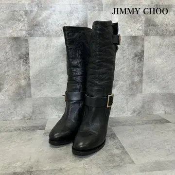 Jimmy choo 36.5 블랙 핀 힐 부츠 이탈리아제 RG80