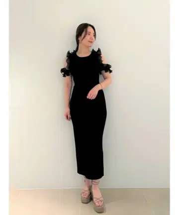 플리츠 프릴 도킹 원피스