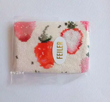 FEILER 페이러 스트로베리 도트 티슈 파우치 새상품 아이보리