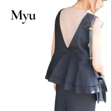 Myu 백 프릴 살로펫 블랙