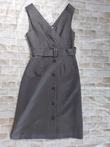 그레이 슬리브리스 랩 원피스 RON MIYAKO FASHION