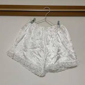 [giunon] 더블 레이스 새틴 팬츠 화이트
