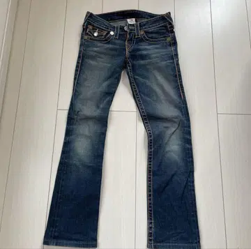 True Religion 스트레이트 데님 다크 블루