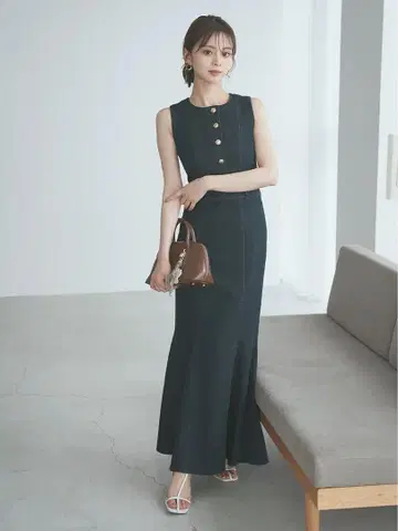 SNIDEL 스나이델 데님 머메이드 원피스 1 M 사이즈
