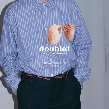 더블렛 22AW 버닝 자수 팬츠