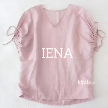 IENA 시어 블라우스 린넨 코튼 여름 핑크