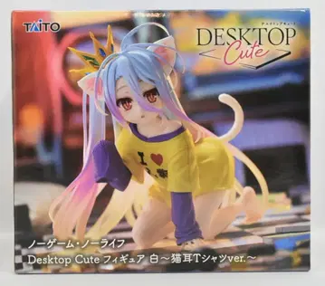 다이토 Desktop Cute 피규어 화이트 고양이 귀 티셔츠 ver.